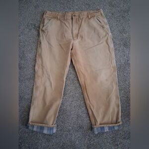 Vintage Carhartt Original Dungaree Fit Fleece Lined Workwear Pants Sz 44x32